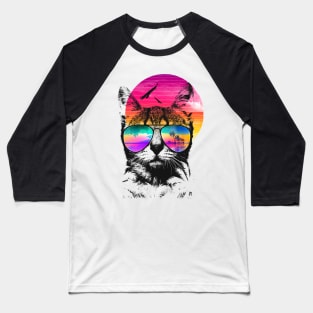 Summer Cat Baseball T-Shirt